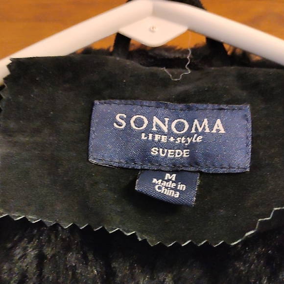 Sonoma Black Faux Fur Lined Leather Jacket - Picture 2 of 11